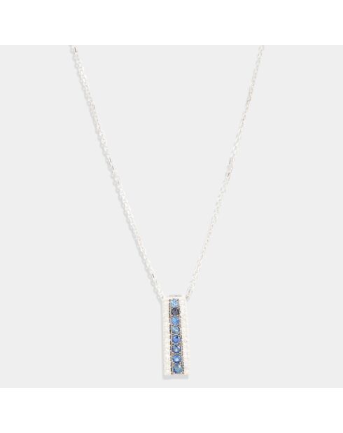 Ciondolo Lucrezia in oro bianco con diamanti 0,08 e zaffiri 0,18 ct