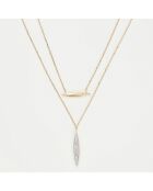 Collier Marcelia Diamants 0.061 ct or jaune