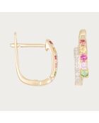 Daniala oorbellen Diamanten 0,05 & Mix Stones 0,30 kt geelgoud