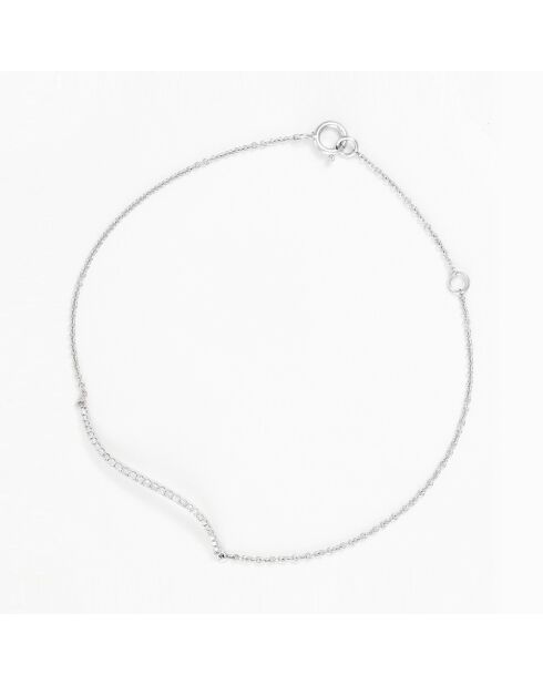 Bracciale Amya con diamanti in oro bianco 0,10 ct