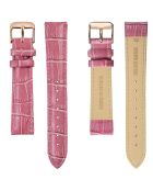 Montre Juliet en Cuir & Diamant rose