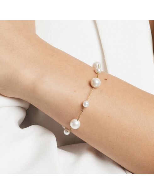 Bracelet Noelle en Acier doré & Perle
