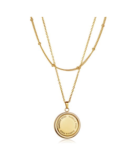 Collier Isabella en Acier doré