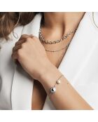 Parure Alyssa Collier, Bracelet & Boucles d'oreilles en Acier argenté et Perle