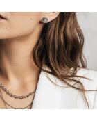 Parure Alyssa Collier, Bracelet & Boucles d'oreilles en Acier argenté et Perle
