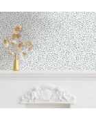 Papier Peint Spring blanc doré/bleu - 53x1000 cm
