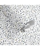 Papier Peint Spring blanc doré/bleu - 53x1000 cm