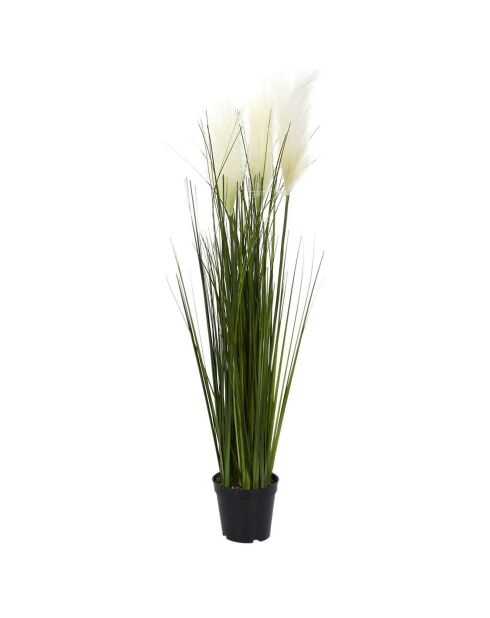 Herbe et Pampa artificiel vert/blanc - 13x90x13 cm