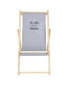 Chilienne enfant La Tête dans les Etoiles gris clair/bois - 49x69x80 cm