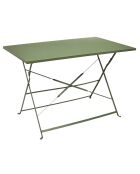 Table de repas pliante Palerme vert/kaki - 110x71x70 cm
