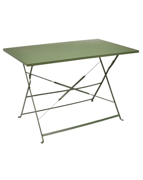Table de repas pliante Palerme vert/kaki - 110x71x70 cm