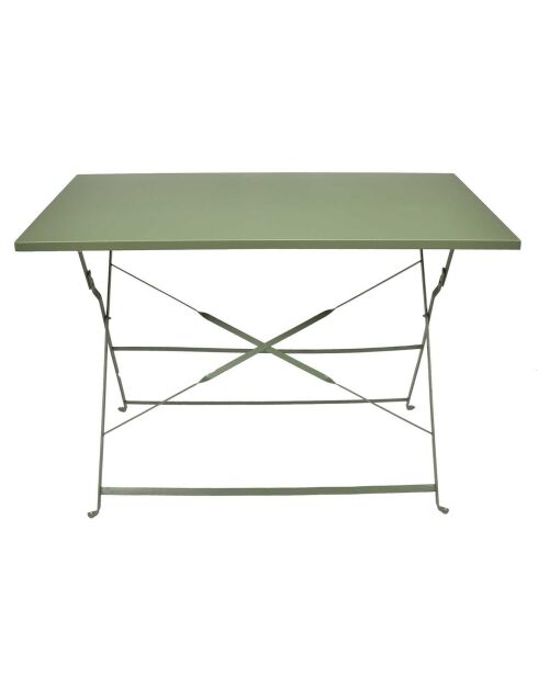 Table de repas pliante Palerme vert/kaki - 110x71x70 cm