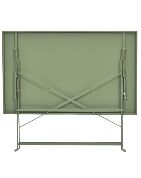 Table de repas pliante Palerme vert/kaki - 110x71x70 cm