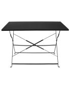 Table de repas pliante Palerme noire - 110x71x70 cm