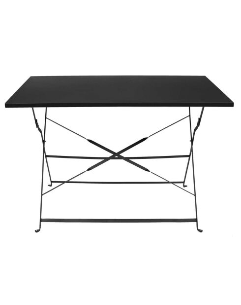 Table de repas pliante Palerme noire - 110x71x70 cm