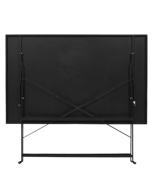 Table de repas pliante Palerme noire - 110x71x70 cm