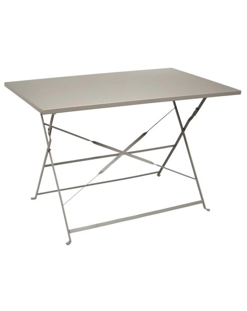 Table de repas pliante Palerme taupe - 110x71x70 cm
