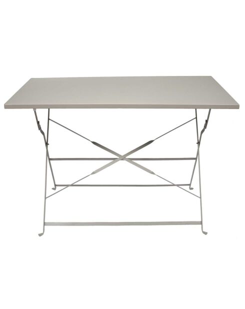 Table de repas pliante Palerme taupe - 110x71x70 cm