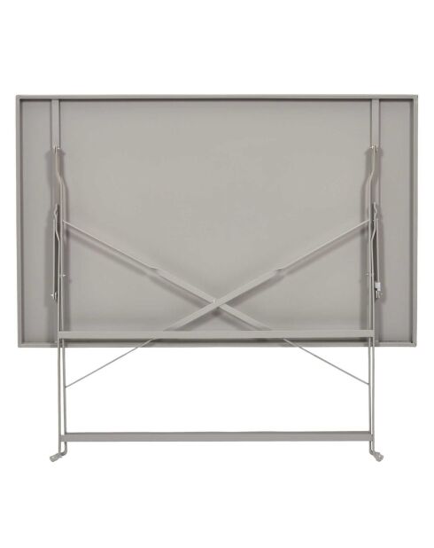 Table de repas pliante Palerme taupe - 110x71x70 cm