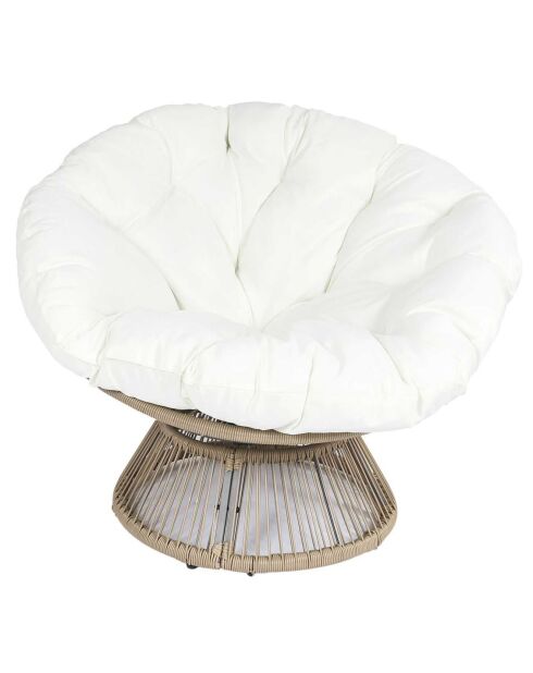 Fauteuil Cancun filaire naturel - 96x77x86 cm