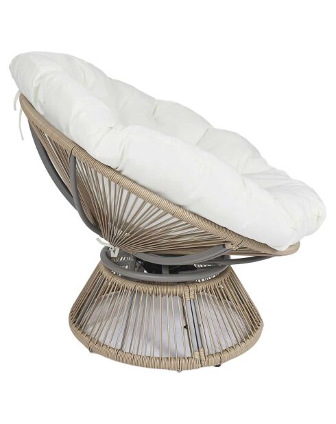 Fauteuil Cancun filaire naturel - 96x77x86 cm