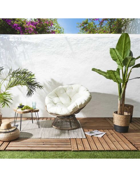 Fauteuil Cancun filaire naturel - 96x77x86 cm