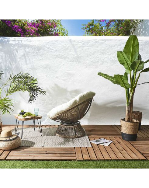 Fauteuil Cancun filaire naturel - 96x77x86 cm