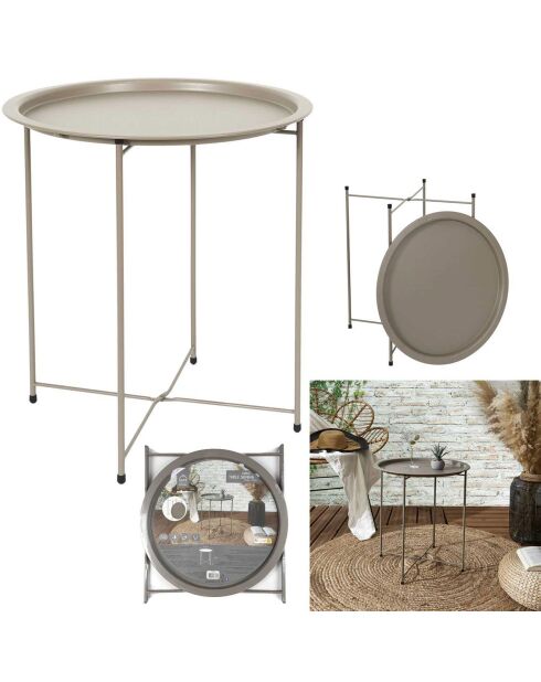 Table Sienna beige - D.47xH.50 cm