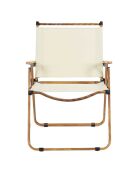 Chaise camping Mariposa beige - 55x77x63 cm