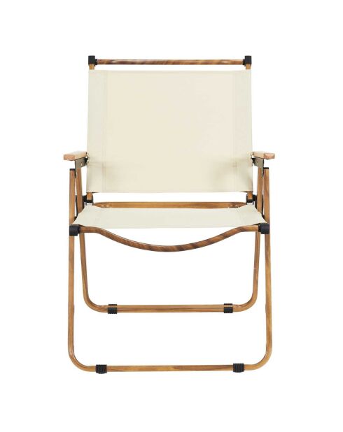 Chaise camping Mariposa beige - 55x77x63 cm