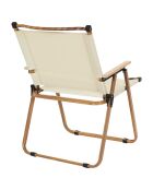 Chaise camping Mariposa beige - 55x77x63 cm