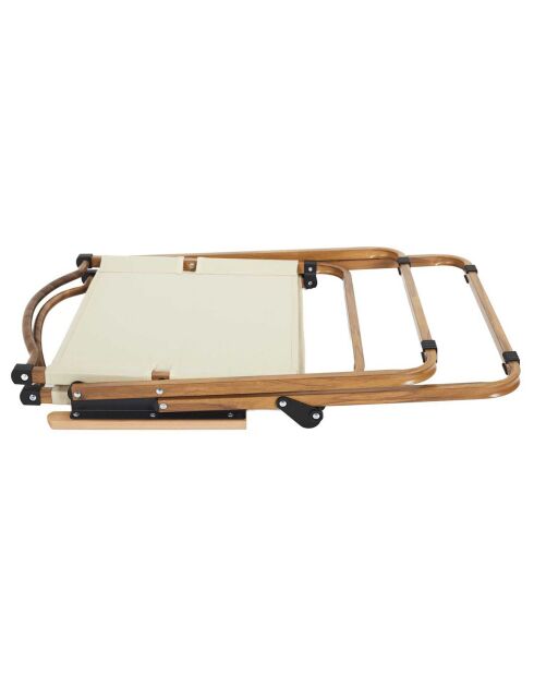 Chaise camping Mariposa beige - 55x77x63 cm
