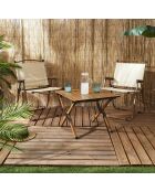 Chaise camping Mariposa beige - 55x77x63 cm