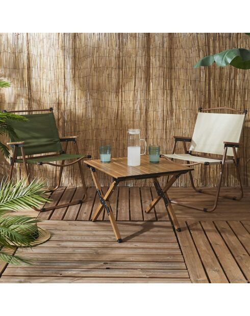 Table camping Mariposa naturelle - 58x44x60 cm