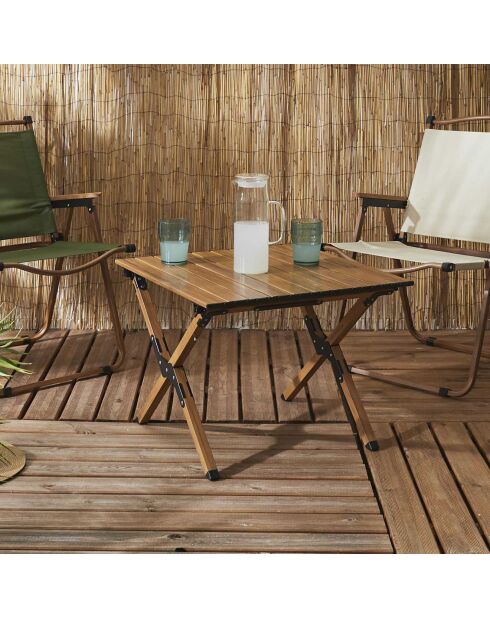 Table camping Mariposa naturelle - 58x44x60 cm