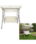 Balancelle Soria beige - 146x160x109 cm