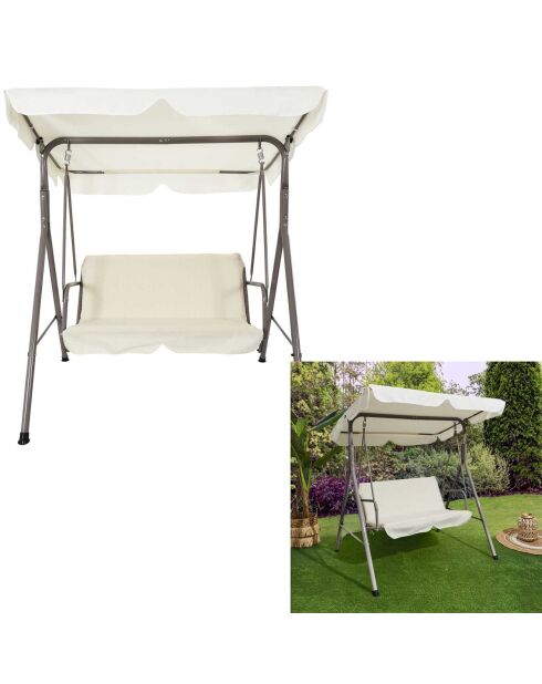 Balancelle Soria beige - 146x160x109 cm