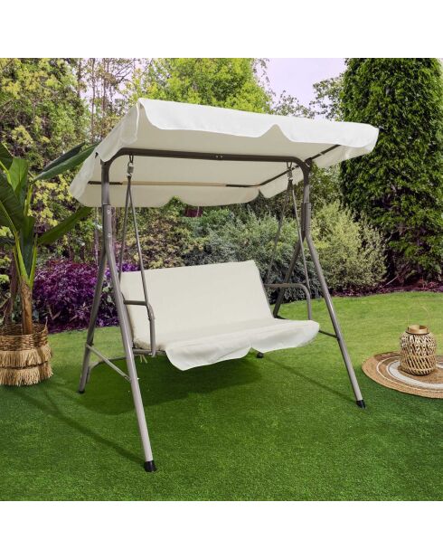 Balancelle Soria beige - 146x160x109 cm