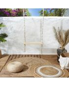 Balancoire Macramé blanche - 60x150x20 cm