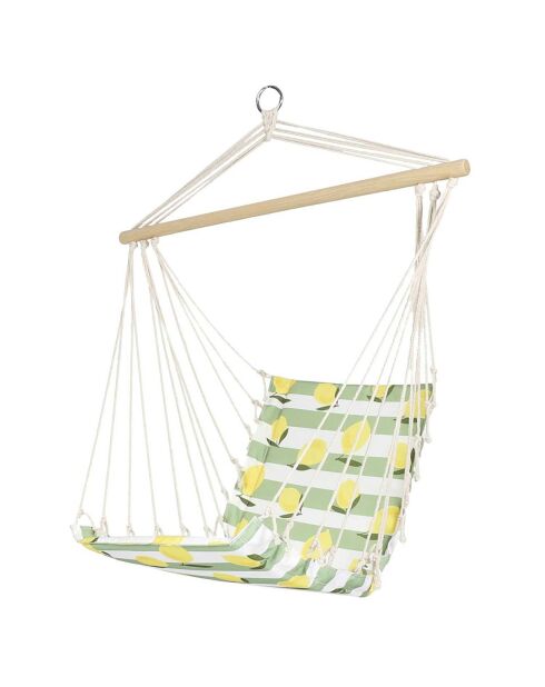 Hangstoel Lemons wit/geel/groen - 50x50x50 cm