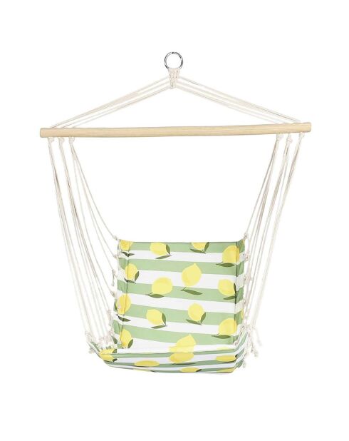 Hangstoel Lemons wit/geel/groen - 50x50x50 cm