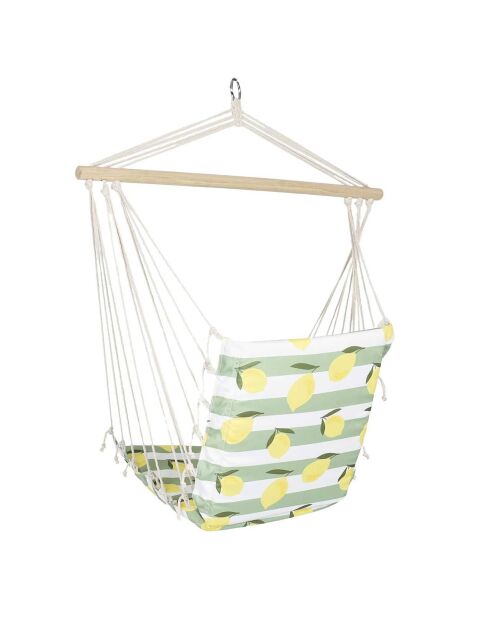 Hangstoel Lemons wit/geel/groen - 50x50x50 cm