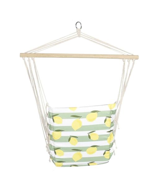 Chaise suspendue Citrons blanc/jaune/vert - 50x50x50 cm