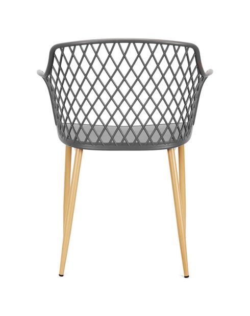 4 Fauteuils Malaga gris - 54.1x80x62.2 cm