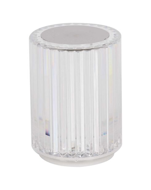Lampe tactile rechargeable lumière blanche transparent - D.9xH.12 cm