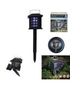Lampe LED solaire anti moustique 3 en 1 noire - 25.5x10x10 cm