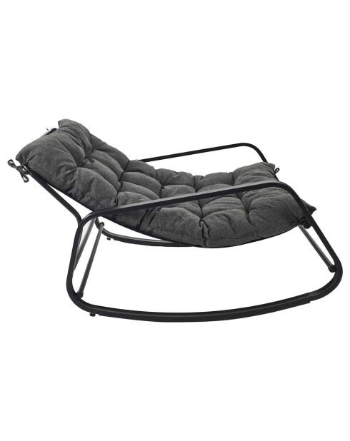 Fauteuil à bascule Miami gris - 92x69x130 cm