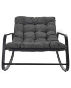 Fauteuil à bascule Miami gris - 92x69x130 cm