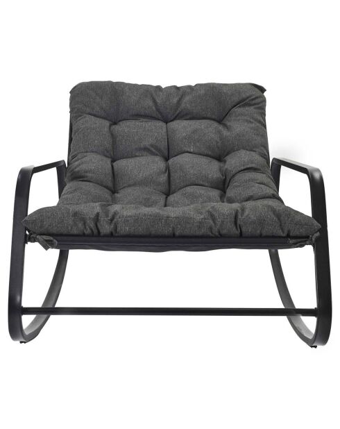 Fauteuil à bascule Miami gris - 92x69x130 cm