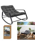 Fauteuil à bascule Miami gris - 92x69x130 cm